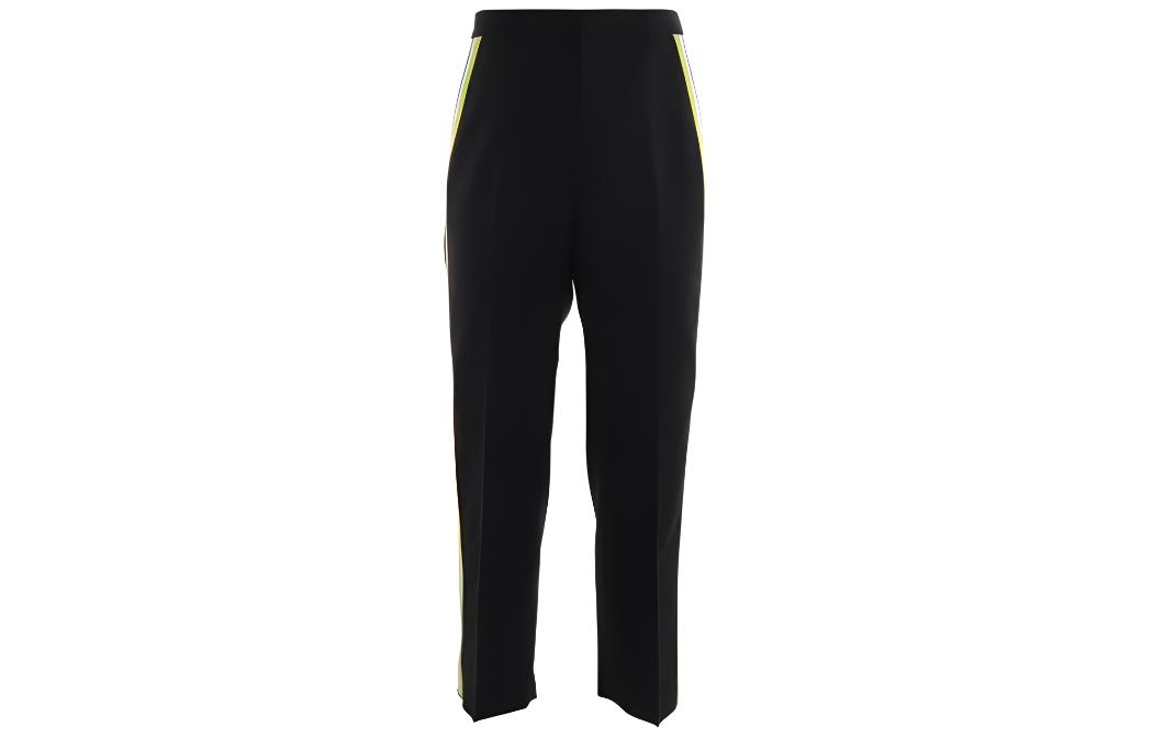 Valentino  Black Straight-Leg Casual Pants with Stripe Detail. VV3RBG0171K36M