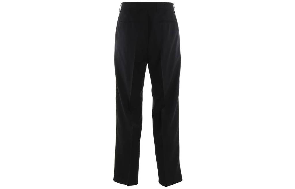 Lookbook Valentino Pantalones Negros Rectos Casuales con Detalle de Rayas. VV3RBG0171K36M