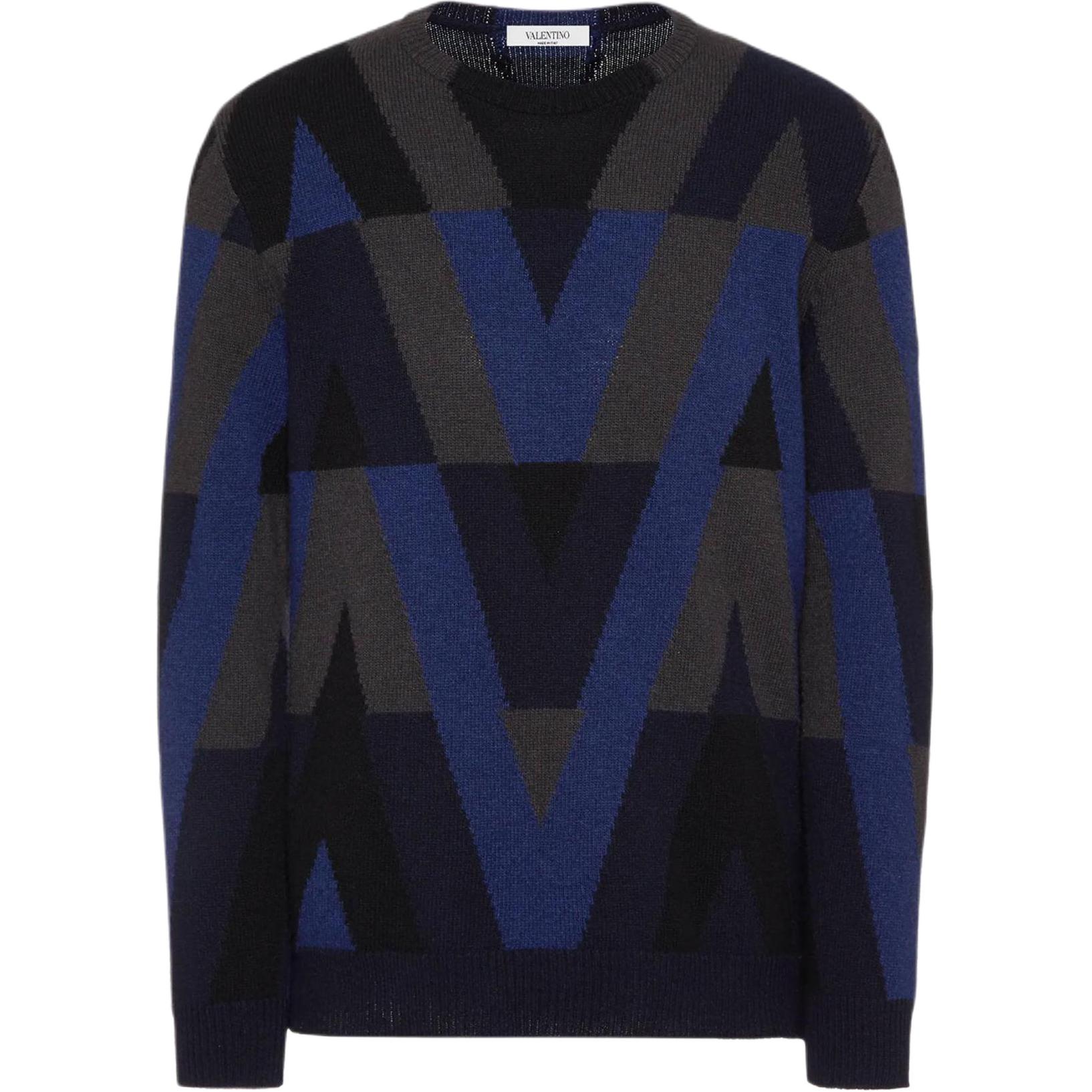 Valentino  Black Wool Pullover Sweater Long Sleeve Crewneck. XV3KC19F866EL9