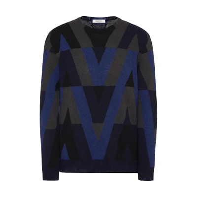 Valentino Black Wool Pullover Sweater Long Sleeve Crewneck. XV3KC19F866EL9