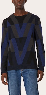 Valentino Sweater Hitam Wol Lengan Panjang Crewneck. XV3KC19F866EL9 Lookbook Valentino Sweater Hitam Wol Lengan Panjang Crewneck. XV3KC19F866EL9