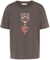 Valentino Brown Love Heart Print Crew Neck T-Shirt. PV3MG10S46ML90 Valentino Brown Love Heart Print Crew Neck T-Shirt. PV3MG10S46ML90