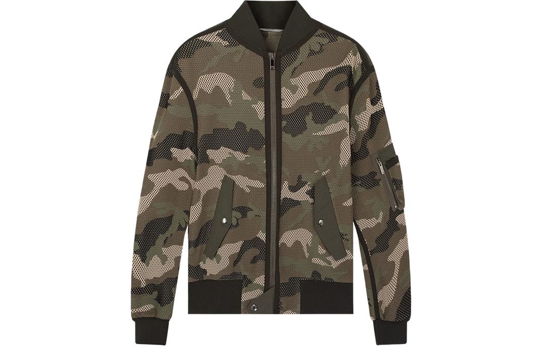 Valentino  Camouflage Zip-Up Jacket Military Green Long-Sleeve TV3CIG205V7792