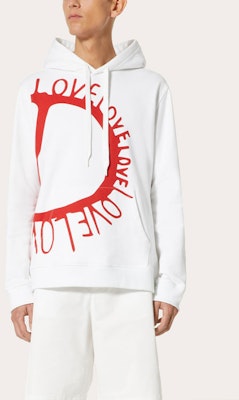 Valentino FW22 白色字母印花連帽衫 - 七夕限量版。 1V3MF24E8U0A33 Shop Valentino FW22 白色字母印花連帽衫 - 七夕限量版。 1V3MF24E8U0A33