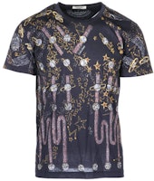 Valentino Logo Print Oversized Navy Blue Crewneck T-Shirt. PV3MG10E4TKQW0 Valentino Logo Print Oversized Navy Blue Crewneck T-Shirt. PV3MG10E4TKQW0