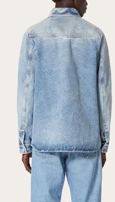 Valentino 标志水洗牛仔长袖衬衫 - 蓝色 XV3DB01I847558 Purchase Valentino 标志水洗牛仔长袖衬衫 - 蓝色 XV3DB01I847558