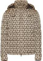 Valentino Quilted Monogram Hoodie Jacket in Camel Color. 3V3CNA319FUMYL Valentino Quilted Monogram Hoodie Jacket in Camel Color. 3V3CNA319FUMYL