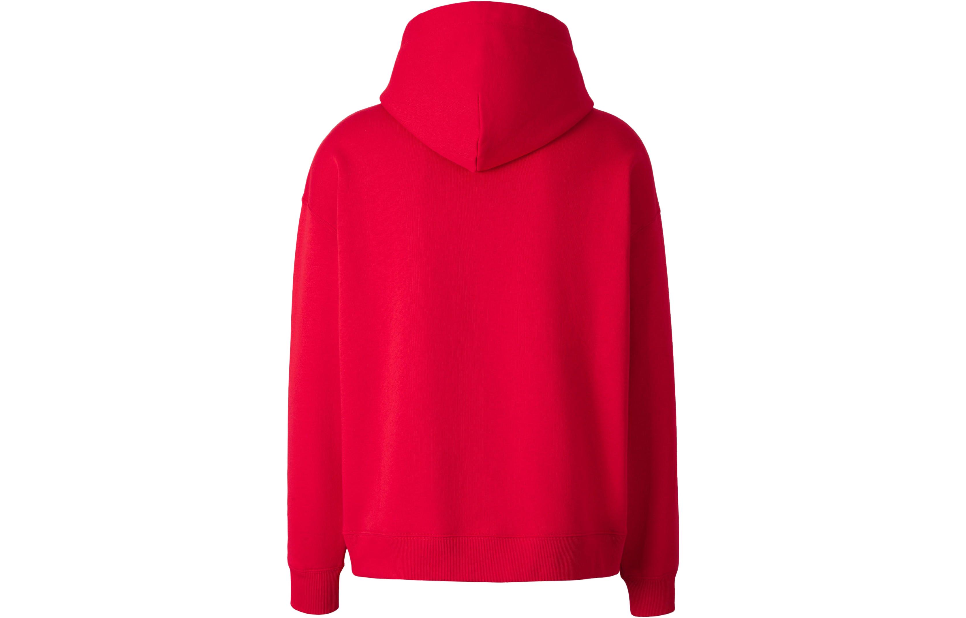 Lookbook Valentino Hoodie Oversized Merah dengan Cetak Huruf Pullover Sweater. 3V3MF25R9FF-IU7