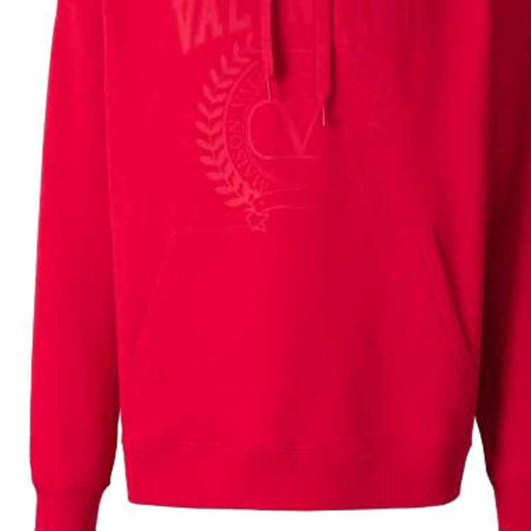 Details for Valentino Hoodie Oversized Merah dengan Cetak Huruf Pullover Sweater. 3V3MF25R9FF-IU7