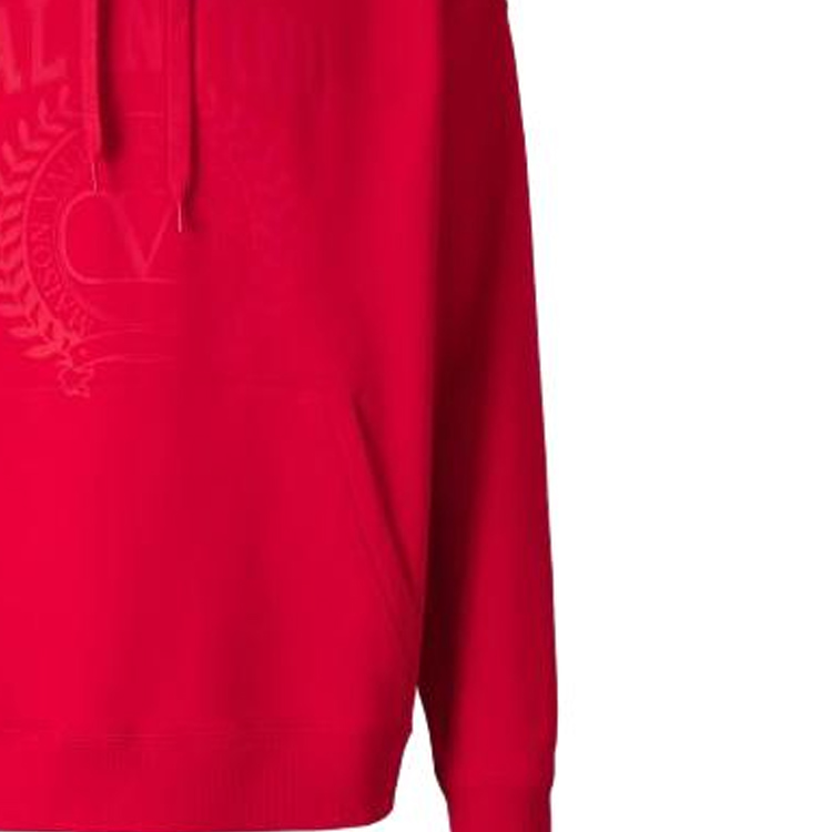 Sizing Valentino Hoodie Oversized Merah dengan Cetak Huruf Pullover Sweater. 3V3MF25R9FF-IU7