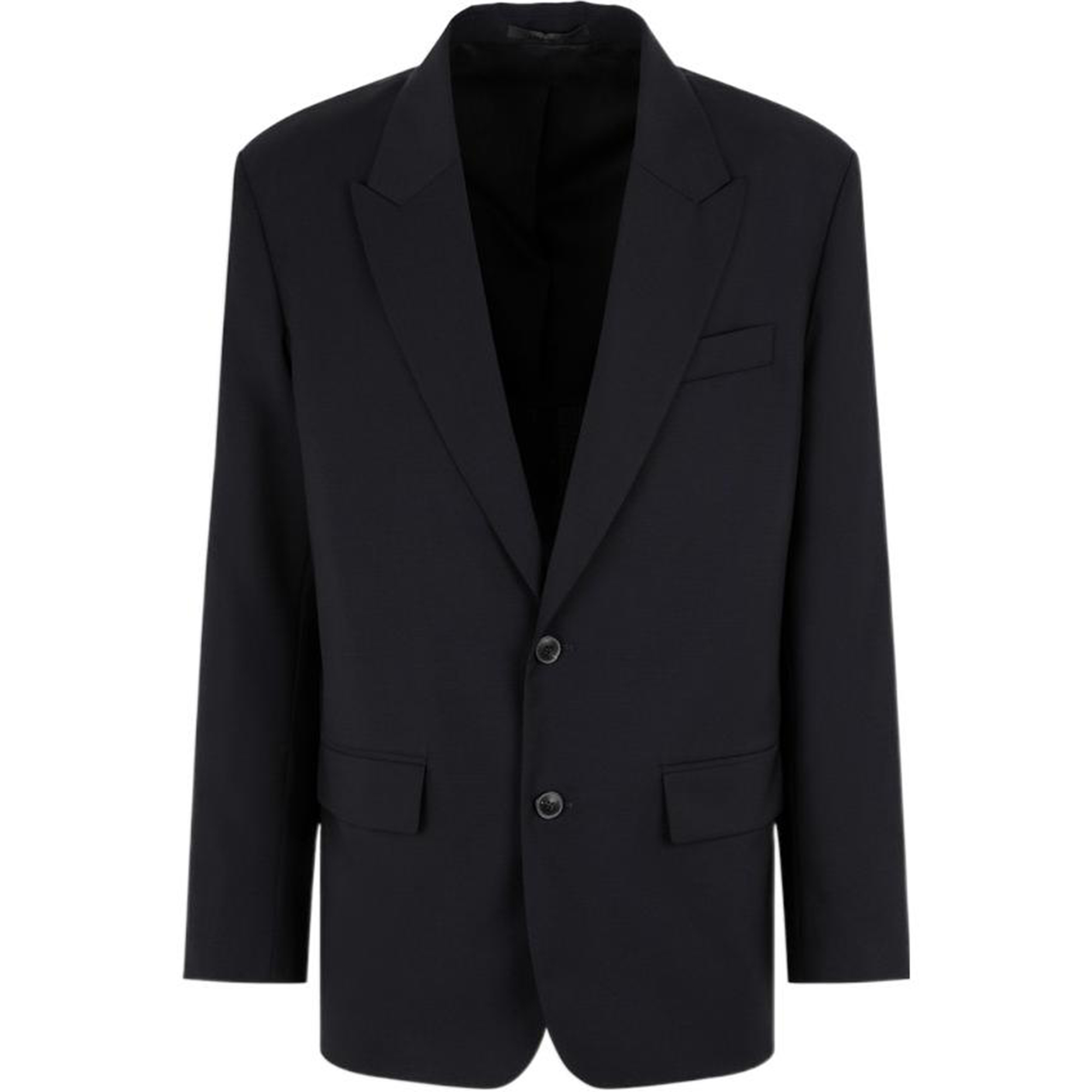 Valentino  Single-Breasted Wool Oversized Blazer Jacket in Blue. VV3CEC4570J598