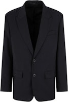 Valentino Single-Breasted Wool Oversized Blazer Jacket in Blue. VV3CEC4570J598 Valentino Single-Breasted Wool Oversized Blazer Jacket in Blue. VV3CEC4570J598