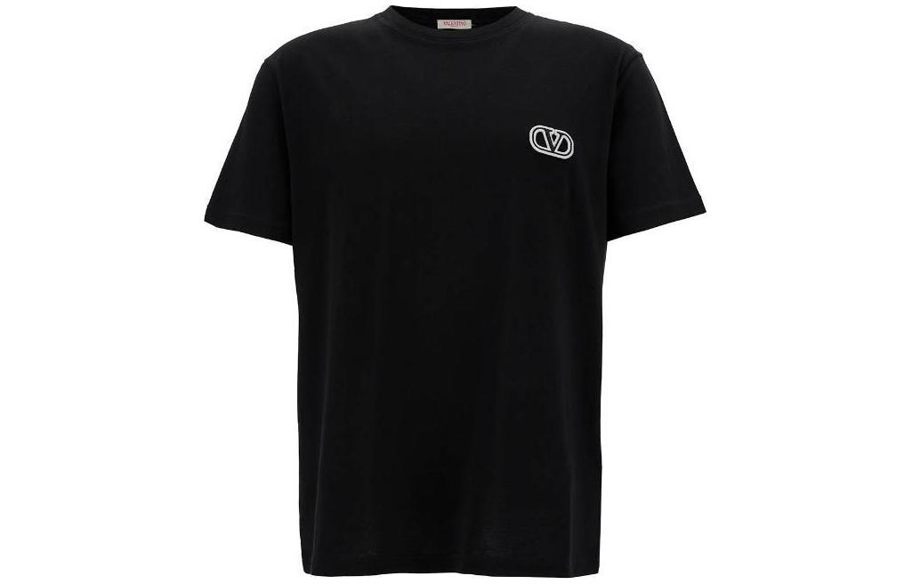 Order Valentino 黑色圆领短袖T恤 4V3MG10V9LJ0NO