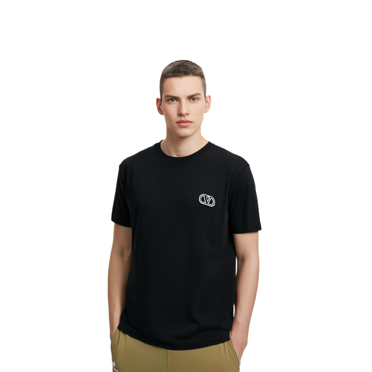 Purchase Valentino 黑色圆领短袖T恤 4V3MG10V9LJ0NO