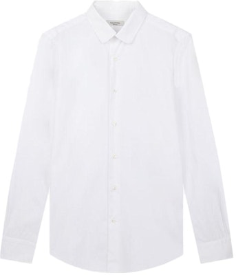 ヴァレンティノ 無地 長袖 ボタンアップ シャツ - ホワイト ZVDADA400DY001 Order ヴァレンティノ 無地 長袖 ボタンアップ シャツ - ホワイト ZVDADA400DY001