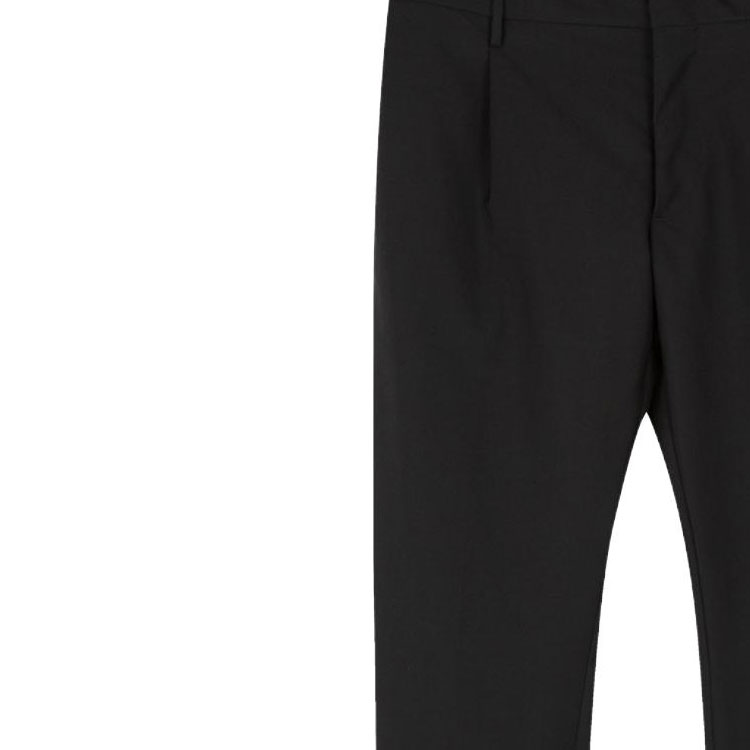 Details for Valentino Seluar Kasual Hitam Lurus Warna Padu Tengah Tinggi XVDRGE0025S-0NO