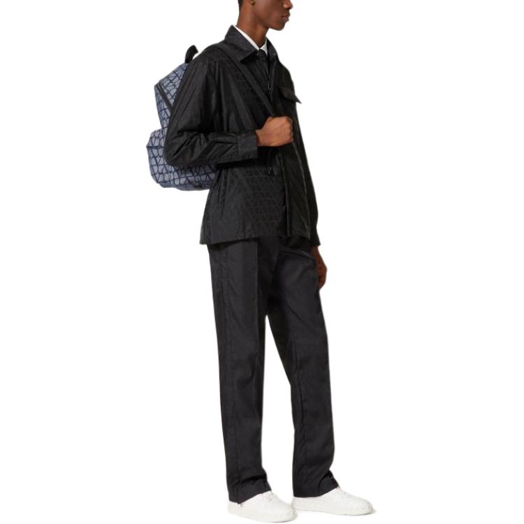 Shop ヴァレンティノ 無地 オーバーサイズ 長袖ジャケット - ブラック 4V3CJJ109VFMXM