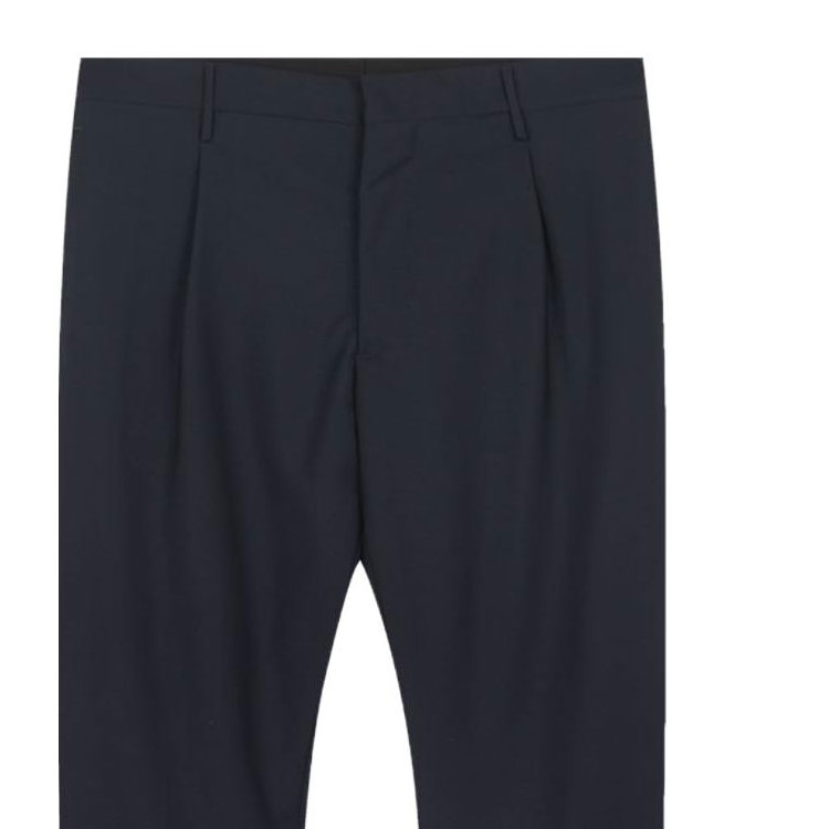 Sizing Valentino 深藍色拼接側拉鍊口袋西裝褲 ZVDRGE0025S598