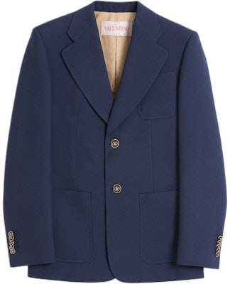 ヴァレンティノ インディゴブルー ソリッドシングルブレストブレザージャケット FW24 6V3CEG959EBD51 Order ヴァレンティノ インディゴブルー ソリッドシングルブレストブレザージャケット FW24 6V3CEG959EBD51
