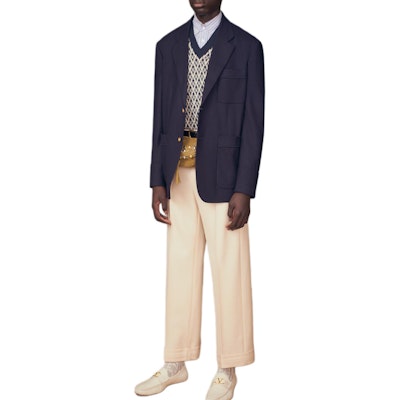 ヴァレンティノ インディゴブルー ソリッドシングルブレストブレザージャケット FW24 6V3CEG959EBD51 Details for ヴァレンティノ インディゴブルー ソリッドシングルブレストブレザージャケット FW24 6V3CEG959EBD51