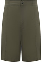 Valentino Solid Zipper Straight-Cut Casual Shorts in Dark Green VV3RDA9170F825 Valentino Solid Zipper Straight-Cut Casual Shorts in Dark Green VV3RDA9170F825