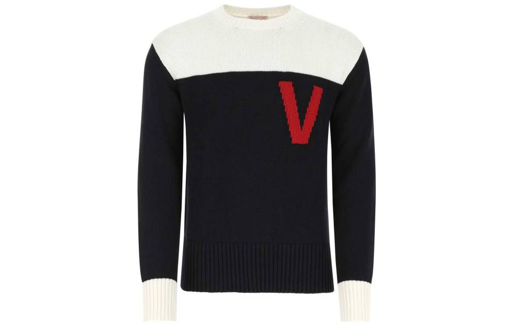 Order Valentino 2022春夏拼色字母提花针织毛衣 1V3KC22N8R045P