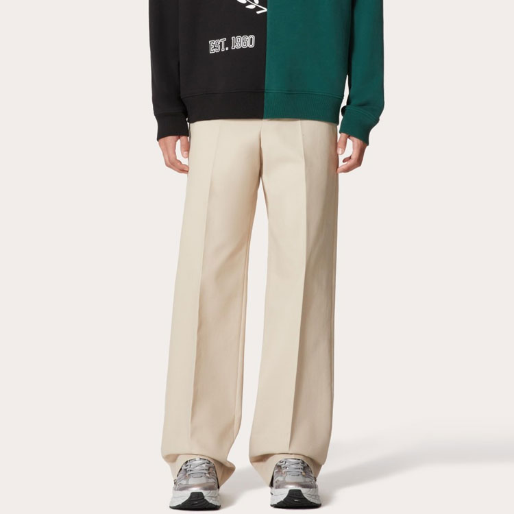 Shop Valentino Pantalones Casuales Beige Tiro Alto Pierna Recta SS23. 2V3RBJ418YELZ8