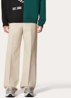 Shop Valentino SS23 High-Waist Straight-Leg Casual Pants Beige 2V3RBJ418YELZ8