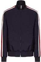 Valentino Striped Zip-Up Jacket Navy Blue TV3CIM805U812U Valentino Striped Zip-Up Jacket Navy Blue TV3CIM805U812U