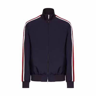 Valentino Striped Zip-Up Jacket Navy Blue TV3CIM805U812U