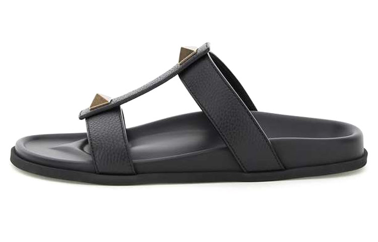 Valentino 'Stud Simplicity Casual Slides Black'