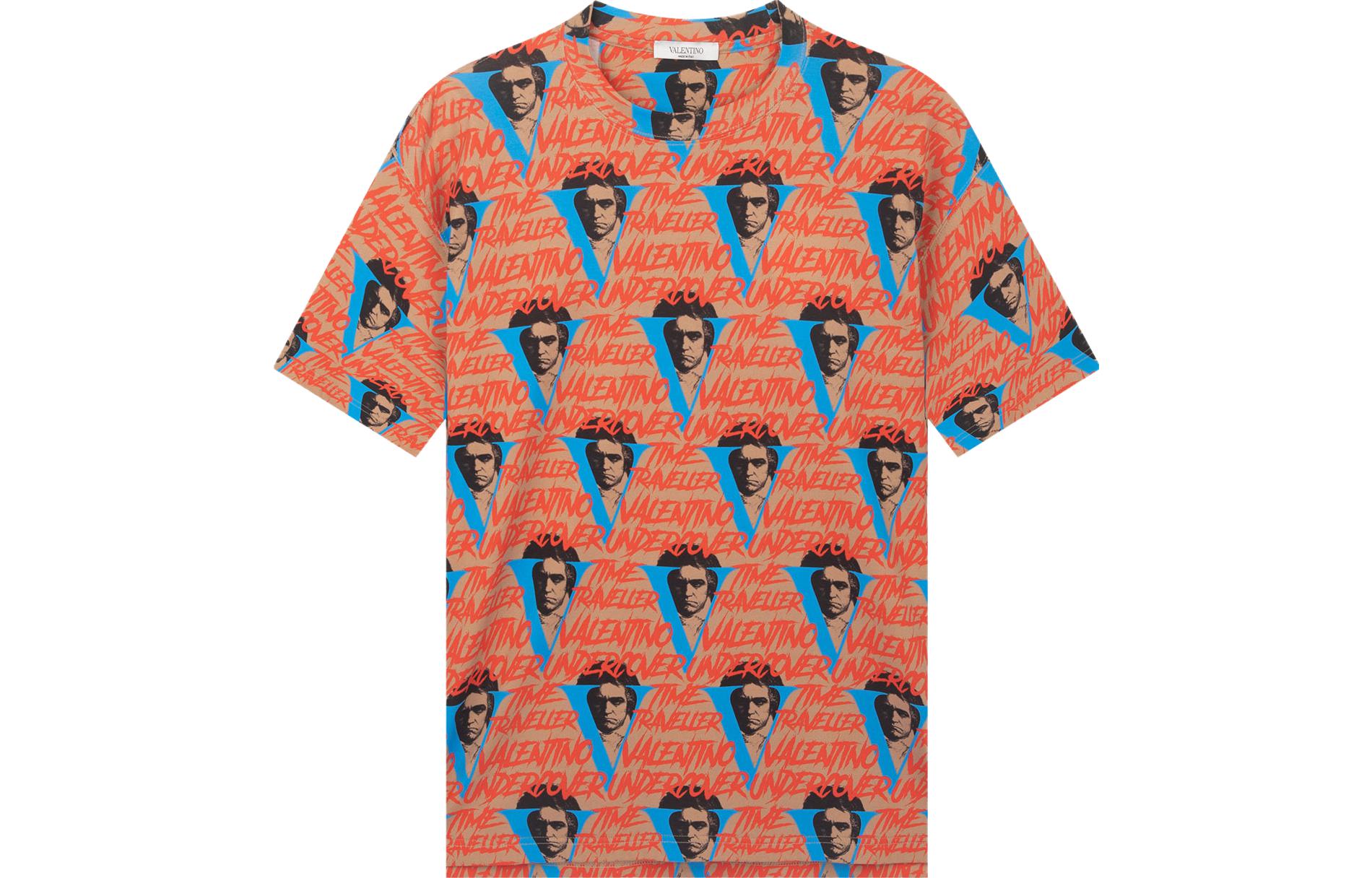 Valentino  V-Logo Printed Crewneck Short Sleeve T-Shirt Multicolor SV0MG03T5Q0-NX0