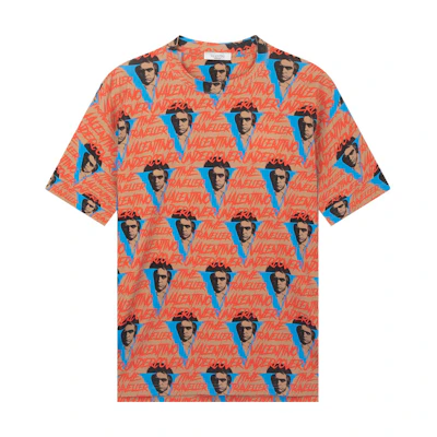 Valentino V-Logo Printed Crewneck Short Sleeve T-Shirt Multicolor SV0MG03T5Q0-NX0