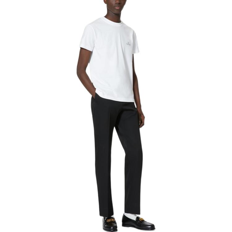 Purchase 발렌티노 화이트 레터 프린트 크루넥 반팔 티셔츠 1V3MG11Z8MSA01