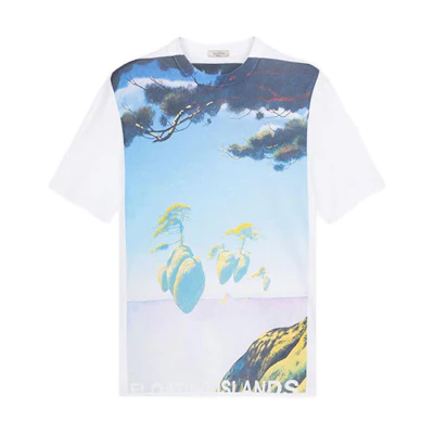 Valentino White Logo Scenic Print Crewneck T-Shirt. TV0MG06L69181M