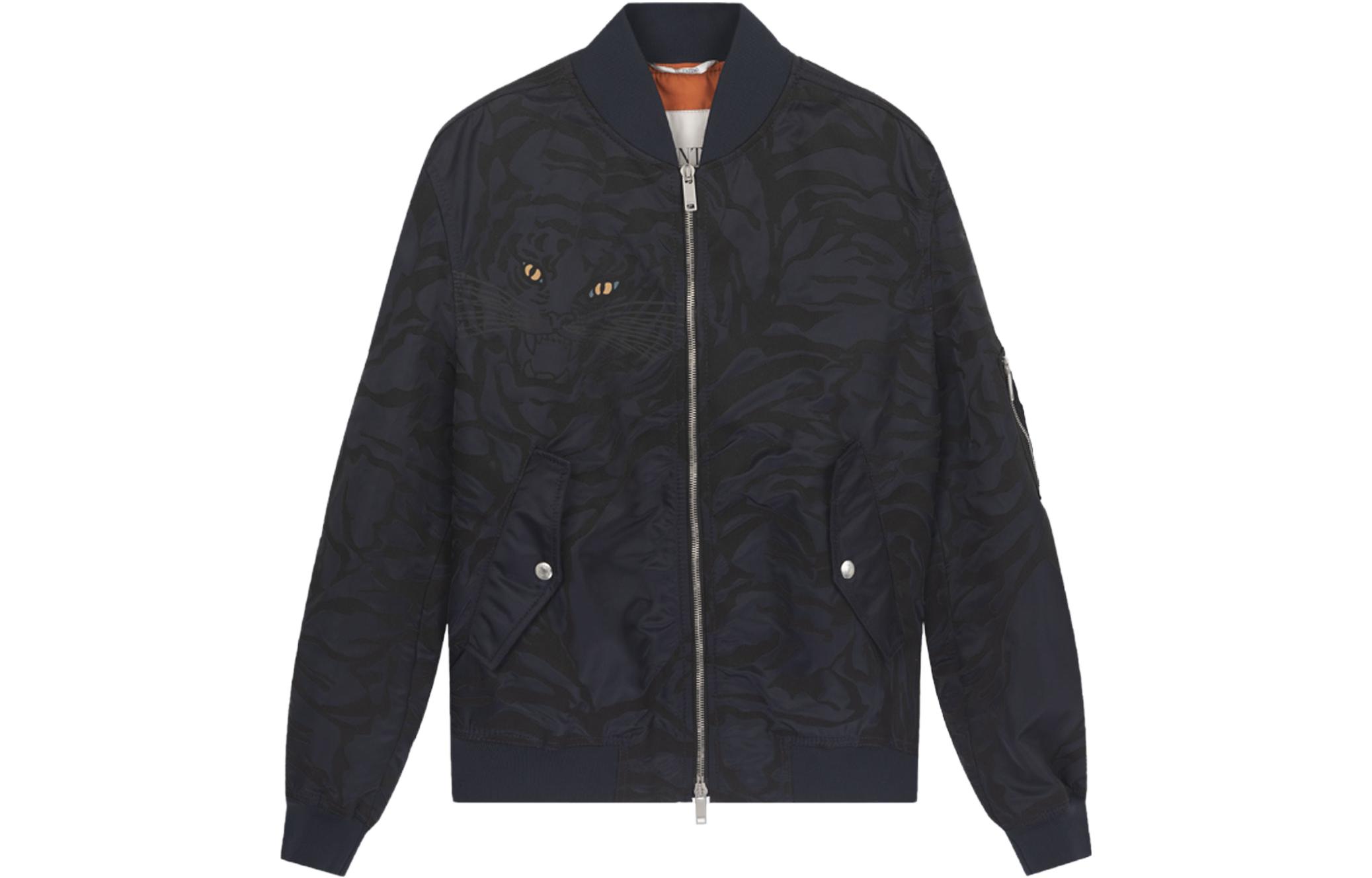 Valentino All-Over Logo Print Long Sleeve Jacket QV0CIC80PMM