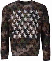Valentino All-Over Print Crewneck Sweatshirt Army Green MV3MF04N47W-F69 Valentino All-Over Print Crewneck Sweatshirt Army Green MV3MF04N47W-F69