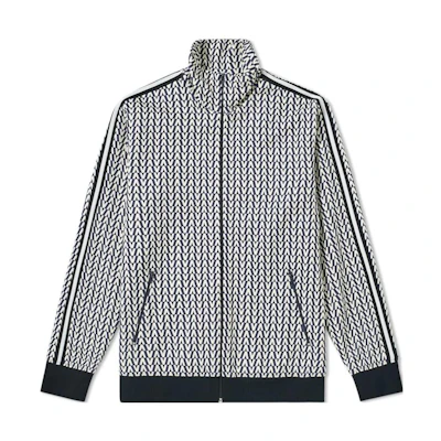 Valentino All-Over Print High Collar Zip Jacket Black RV3C12N0-LGT-HI8