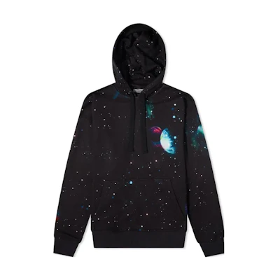 Valentino All-Over Starry Print Casual Pullover Sweatshirt Men’s Black WV3MF02C7LDU03