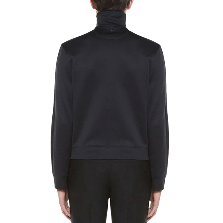 Shop Valentino Jaket Zip Motif Alphabet Hitam Lengan Panjang. SV3MF12A5800N0