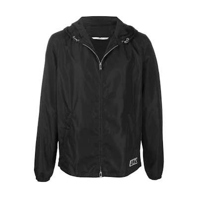 Valentino Appliqué Logo Hoodie Jacket Black UV3CI3556FN0NO