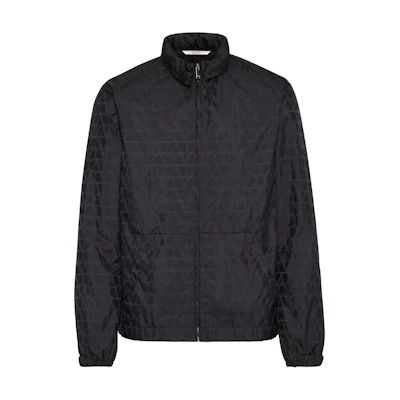 Valentino Black All-Over Print Hooded Jacket VCI3519VFMXM