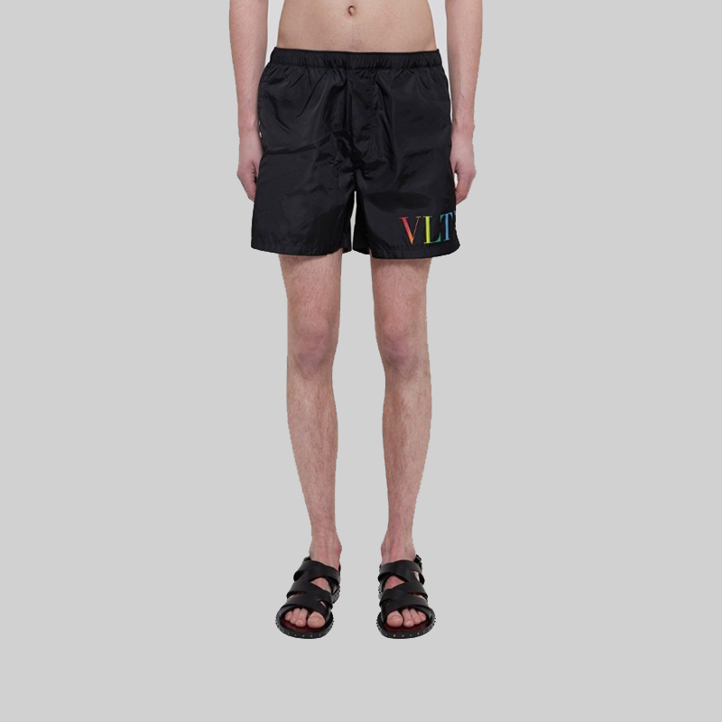Purchase Valentino Black Casual Shorts with Solid Logo Print Design. VV3UH028DMA20T