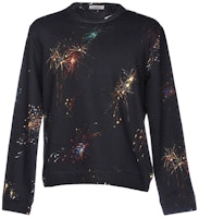 Valentino Black Fireworks Graphic Crewneck Sweatshirt NV3MF07E4G0ZA1 Valentino Black Fireworks Graphic Crewneck Sweatshirt NV3MF07E4G0ZA1