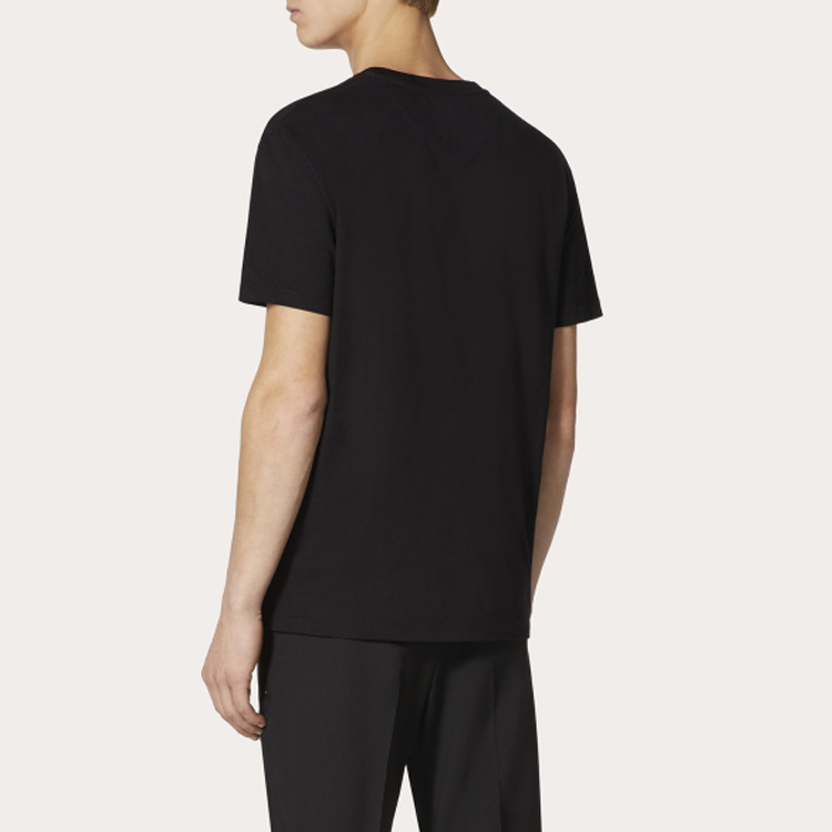 Purchase Valentino 黑色螢光綠圖案棉質圓領T恤 UV3MG10V3LEIN4