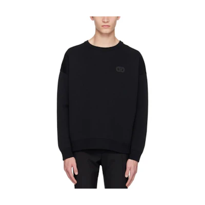 Valentino Black Graphic Print Crewneck Pullover Sweatshirt 2V3KC23R94F-0NO