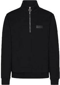 Valentino Jaket Rajut Hitam Half-Zip dengan Detail Roman Stitch. VV3MF17B73PN01 Order Valentino Jaket Rajut Hitam Half-Zip dengan Detail Roman Stitch. VV3MF17B73PN01