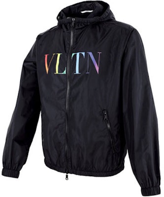 华伦天奴黑色字母标志连帽拉链夹克 VV3CI368DMA Shop 华伦天奴黑色字母标志连帽拉链夹克 VV3CI368DMA