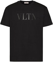 Valentino Black Letter Print Short Sleeve T-Shirt for Men VMG10V96P0NO Valentino Black Letter Print Short Sleeve T-Shirt for Men VMG10V96P0NO