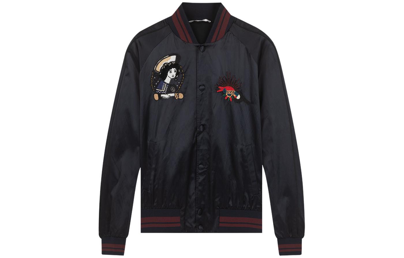 Valentino Black Logo Embroidered Jacket NV3CI0A14FV548